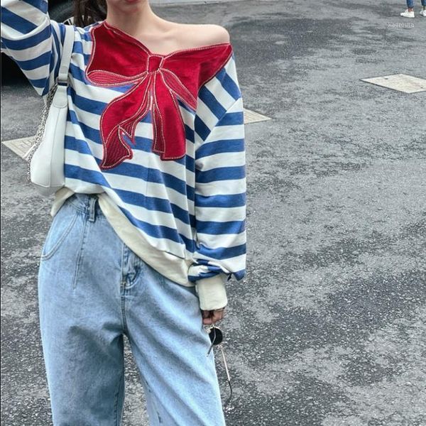 tee shirts embroidery diamonds bowknot women t-shirts spring autumn korean harajuku striped slash neck long sleeve casual 1, White
tee shirts embroidery diamonds bowknot women t-shirts spring autumn korean harajuku striped slash neck long sleeve casual 1, White