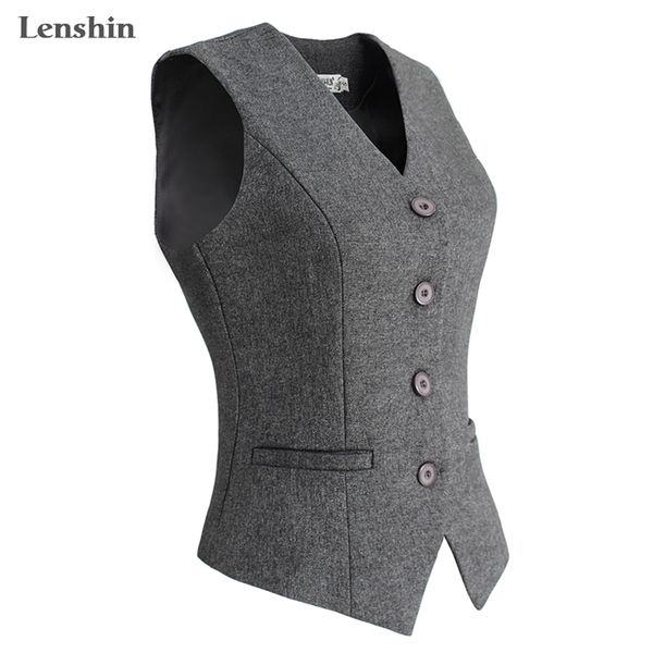 lenshin women elegant ol waistcoat vest gilet v-neck business career ladies office formal work wear outerwear 201211, Black;white 
lenshin women elegant ol waistcoat vest gilet v-neck business career ladies office formal work wear outerwear 201211, Black;white