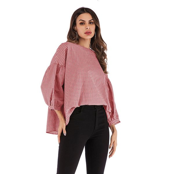 2021 new women's shirt streetwear european american polyester fall and winter around the neck fashion big bubble looser sleeve gok1, White
2021 new women's shirt streetwear european american polyester fall and winter around the neck fashion big bubble looser sleeve gok1, White