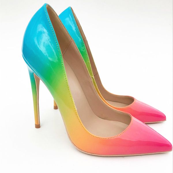 of ent fashion women lady rainbow patent bombs toe pointy size33-43 8-12 cm stiletto high heels jor4, Black
of ent fashion women lady rainbow patent bombs toe pointy size33-43 8-12 cm stiletto high heels jor4, Black