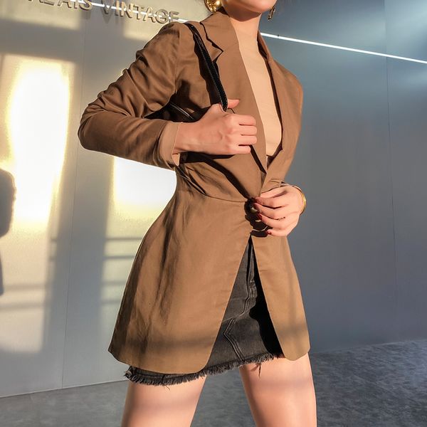 2021 new autumn winter fashion fine khaki waistcoat women's waistband long sleeve v deep blazer lady's jacket kcx6, White;black
2021 new autumn winter fashion fine khaki waistcoat women's waistband long sleeve v deep blazer lady's jacket kcx6, White;black