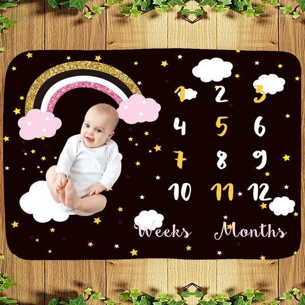 blankets & swaddling baby rainbow milestone anniversary blanket pography prop growth memorial 150*102cm1
blankets & swaddling baby rainbow milestone anniversary blanket pography prop growth memorial 150*102cm1