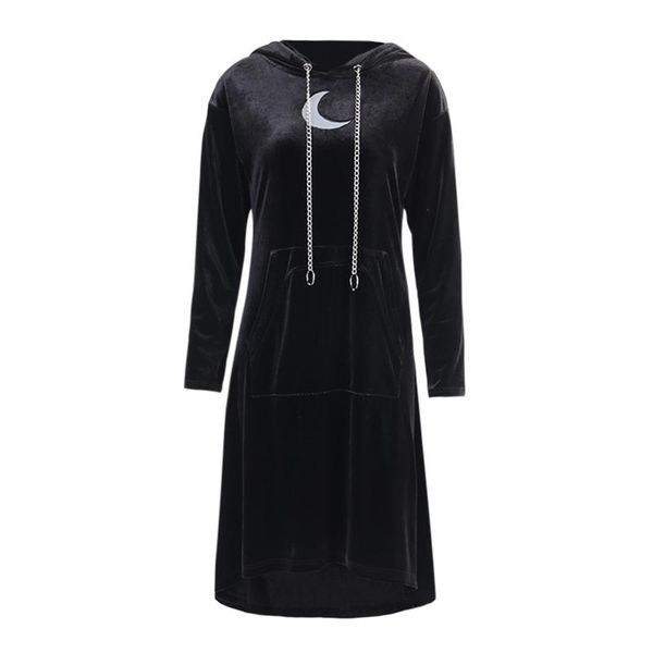 casual dresses women irregular hooded dress adults long sleeve moon embroidered one-piece with front pocket chain, Black;gray
casual dresses women irregular hooded dress adults long sleeve moon embroidered one-piece with front pocket chain, Black;gray