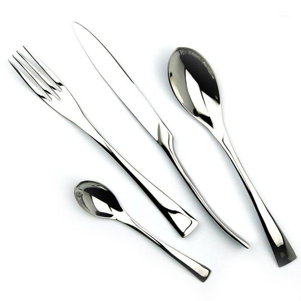 4pcs/set shiny mirror silver cutlery set flatware 18/10 stainless steel kitchen dinnerware knife fork spoon teaspoon silverware1
4pcs/set shiny mirror silver cutlery set flatware 18/10 stainless steel kitchen dinnerware knife fork spoon teaspoon silverware1