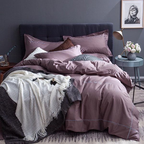 denisroom 100% cotton bed linen purple bedding set silk bed set bedsheet duvet cover 4pcs king size lk14*1
denisroom 100% cotton bed linen purple bedding set silk bed set bedsheet duvet cover 4pcs king size lk14*1