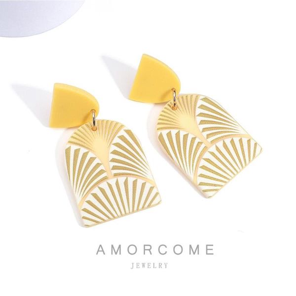 dangle & chandelier amorcome light yellow color flower stripe pattern geometric acrylic earrings for women simulated polymer clay ethnic, Silver
dangle & chandelier amorcome light yellow color flower stripe pattern geometric acrylic earrings for women simulated polymer clay ethnic, Silver