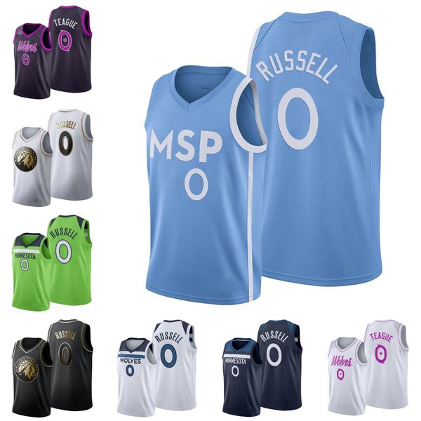 minnesota timberwolves men d'angelo russell basketball jersey, Black