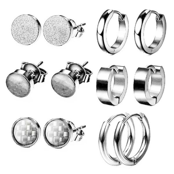 6 pairs/set stainless steel punk earrings hip hop rock gothic ear studs jewelry axyd, Golden;silver
6 pairs/set stainless steel punk earrings hip hop rock gothic ear studs jewelry axyd, Golden;silver