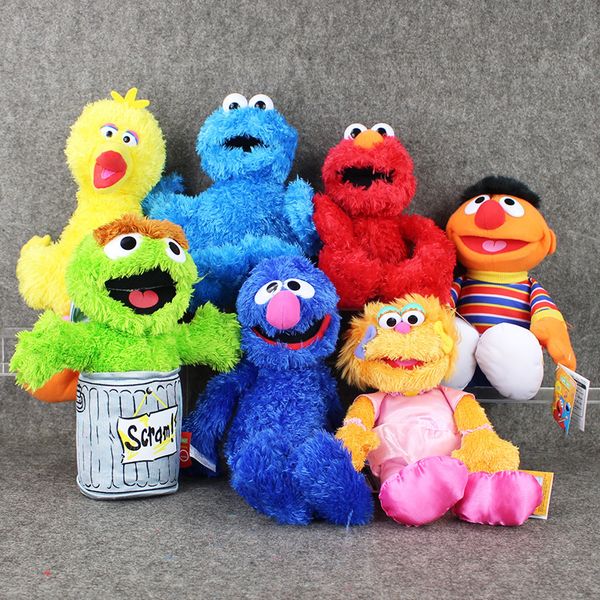 7styles 27-40cm cartoon anime sesame street elmo oscar cookie grover zoe ernie big bird stuffed plush toy doll children gift y200723
7styles 27-40cm cartoon anime sesame street elmo oscar cookie grover zoe ernie big bird stuffed plush toy doll children gift y200723