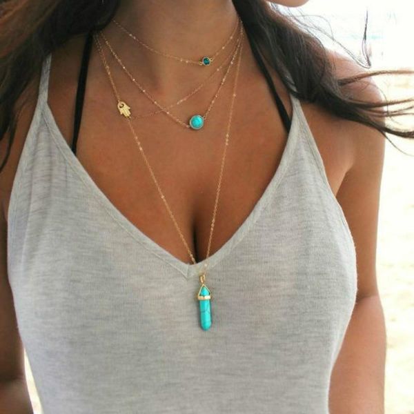 pendant necklaces natural stone for women hamsa hand necklace female gold color 2021 fashion jewelry simple arrival, Silver
pendant necklaces natural stone for women hamsa hand necklace female gold color 2021 fashion jewelry simple arrival, Silver