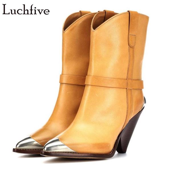 fringe western women boots orginal leather tassel metal rivets studded cowboy botas runway spiked wedges heel mid-calf boots, Black
fringe western women boots orginal leather tassel metal rivets studded cowboy botas runway spiked wedges heel mid-calf boots, Black