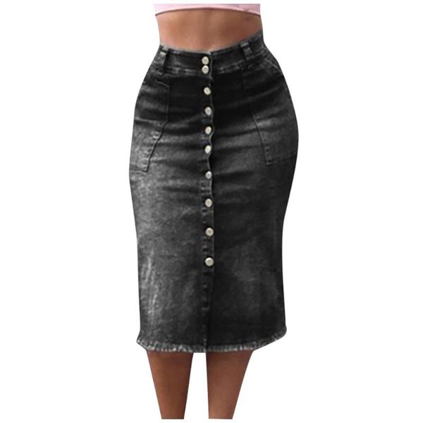 skirts knee-length button denim skirt slim thin with pockets bottoms harajuku high waist mujer summer elegant vintage, Black
skirts knee-length button denim skirt slim thin with pockets bottoms harajuku high waist mujer summer elegant vintage, Black