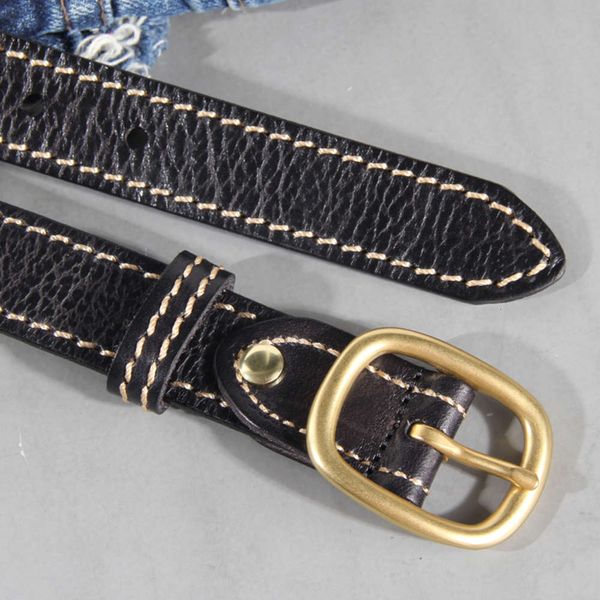 copper buckle narrow casual men's pants versatile youth leather belt new products, Black;brown
copper buckle narrow casual men's pants versatile youth leather belt new products, Black;brown