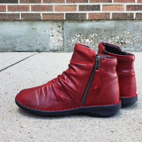 2020 women's boots comfortable shoes woman winter zipper ankle boots for women retro style flat ladies shoes casual mujer1, Black
2020 women's boots comfortable shoes woman winter zipper ankle boots for women retro style flat ladies shoes casual mujer1, Black