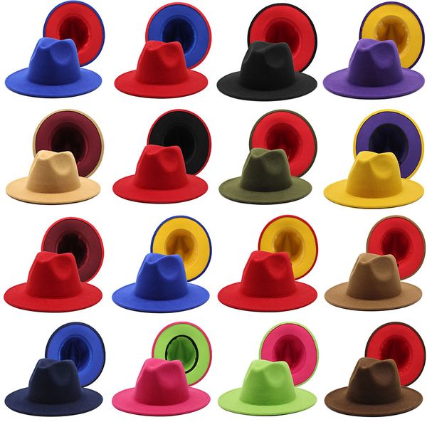jazz formal hat lady felt fedora hats fashion patchwork wide brim caps trilby chapeau for men women z2152, Yellow
jazz formal hat lady felt fedora hats fashion patchwork wide brim caps trilby chapeau for men women z2152, Yellow