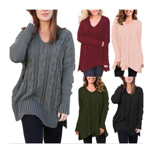 winter new mid-length twist solid color knit sweater personality sweater coat women, White;black
winter new mid-length twist solid color knit sweater personality sweater coat women, White;black