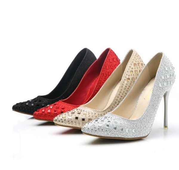 women shoes pumps handmade female noble diamond wedding shoes fashion women's high heels dress shoes 8 cm heel, Black
women shoes pumps handmade female noble diamond wedding shoes fashion women's high heels dress shoes 8 cm heel, Black