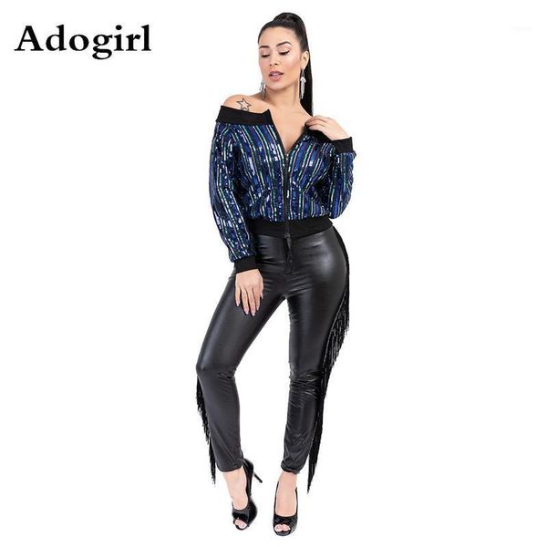 striped sequined short jackets v neck zipper long sleeve high street coat 2020 autumn winter fashion female slim coat1, Black;brown 
striped sequined short jackets v neck zipper long sleeve high street coat 2020 autumn winter fashion female slim coat1, Black;brown