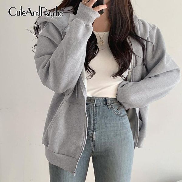 women's jackets autumn solid oversized streetwear zipper loose korean fashion hooded coats joggers women cuteandpsycho, Black;brown
women's jackets autumn solid oversized streetwear zipper loose korean fashion hooded coats joggers women cuteandpsycho, Black;brown
