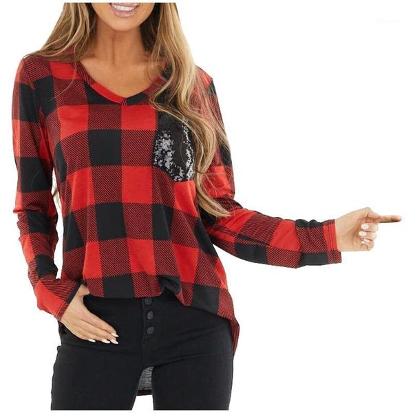 blouse women casual plaid sequins pocket v neck shirt vintage loose long sleeve pullover undefined oversized shirt blusas1, White
blouse women casual plaid sequins pocket v neck shirt vintage loose long sleeve pullover undefined oversized shirt blusas1, White