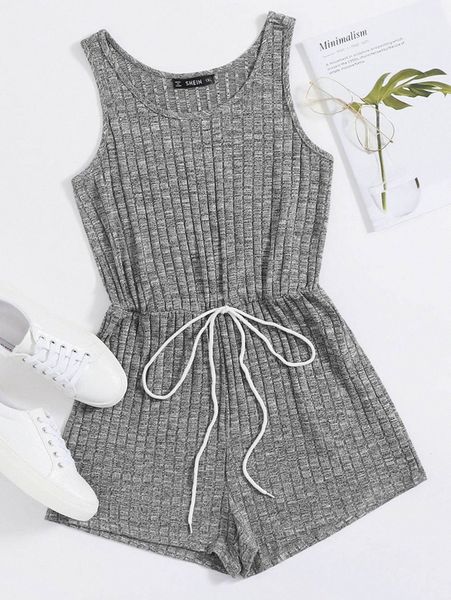 plus ribbed knit tie front romper w23p#, Black
plus ribbed knit tie front romper w23p#, Black