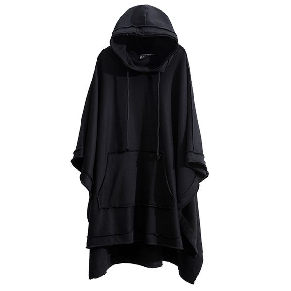 spring and autumn black youth shawl men's loose bat cloak cloak dark mid-length sweater fashion thin hooded jacket top
spring and autumn black youth shawl men's loose bat cloak cloak dark mid-length sweater fashion thin hooded jacket top