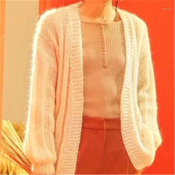 100% hand made wool thin knit women fashion vneck solid lantern sleeve cardigan sweater retail wholesale customized1, White
100% hand made wool thin knit women fashion vneck solid lantern sleeve cardigan sweater retail wholesale customized1, White