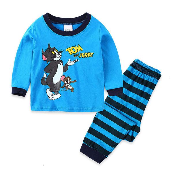 small long sve pajamas cotton medium spring and autumn children's wear suit boys' home cloth, Blue;red
small long sve pajamas cotton medium spring and autumn children's wear suit boys' home cloth, Blue;red