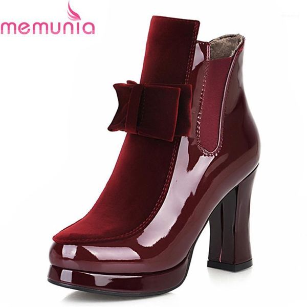 boots memunia 2021 big size 33-48 round toe high heels for woman patent leather red color ankle fashion bowknot women boot1, Black
boots memunia 2021 big size 33-48 round toe high heels for woman patent leather red color ankle fashion bowknot women boot1, Black
