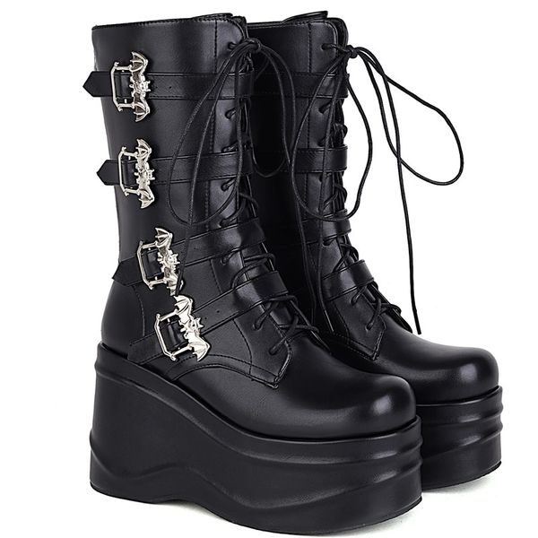fashion punk thick-soled increased personality women short boots classic metal buckle zipper autum winter plush motorcycle boots, Black
fashion punk thick-soled increased personality women short boots classic metal buckle zipper autum winter plush motorcycle boots, Black