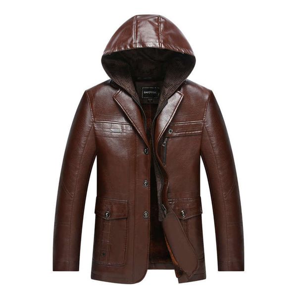 elderly pu winter men's middle with aged fur warm hooded leather jacket collar and dad's coat, White;black
elderly pu winter men's middle with aged fur warm hooded leather jacket collar and dad's coat, White;black