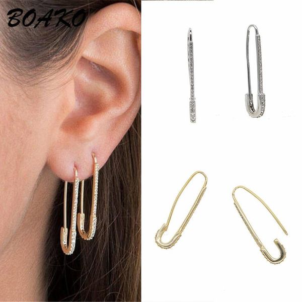 stud boako unique paperclip safety pin earrings for women hip hop rock punk zircon cz stone earings fashion jewelry female gifts, Golden;silver
stud boako unique paperclip safety pin earrings for women hip hop rock punk zircon cz stone earings fashion jewelry female gifts, Golden;silver