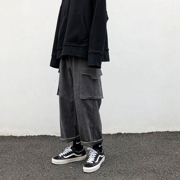 2020 autumn and winter new youth fashion loose solid color multi-pocket overalls fashion casual all-match straight-leg pants, Black
2020 autumn and winter new youth fashion loose solid color multi-pocket overalls fashion casual all-match straight-leg pants, Black
