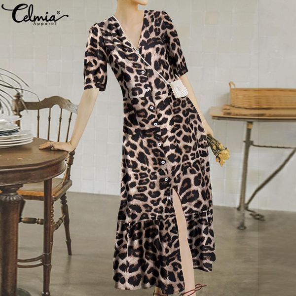 bohemian leopard print dress summer women fashio ruffles maxi long sundress v neck short sleeve beach vestidos plus size kg-322, Black;gray
bohemian leopard print dress summer women fashio ruffles maxi long sundress v neck short sleeve beach vestidos plus size kg-322, Black;gray