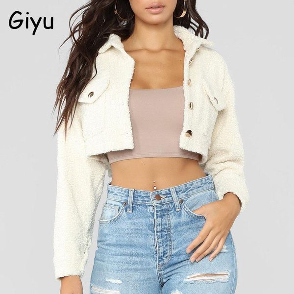 giyu 2020 winter pocket overcoats ladies warm wool cropped jackets single breasted outwear casual turn-down collar female coat, Black
giyu 2020 winter pocket overcoats ladies warm wool cropped jackets single breasted outwear casual turn-down collar female coat, Black