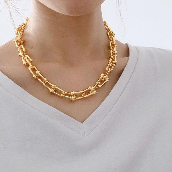 chains 2021 punk necklace for women hip hop thick short chain clavicle stainless steel luxury jewelry gift designer high quality, Silver
chains 2021 punk necklace for women hip hop thick short chain clavicle stainless steel luxury jewelry gift designer high quality, Silver