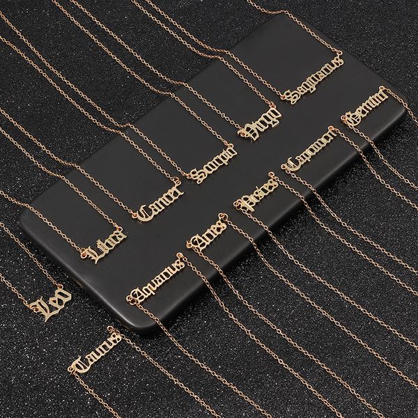 12 zodiac letter constellations pendants necklace for women men virgo libra scorpio sagittarius capricorn birthday gift, Silver
12 zodiac letter constellations pendants necklace for women men virgo libra scorpio sagittarius capricorn birthday gift, Silver