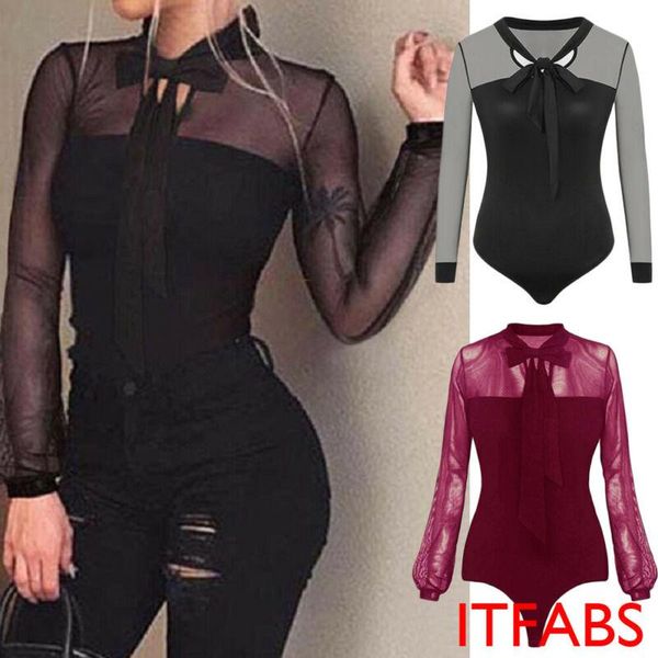 women's jumpsuits & rompers 2021 summer bodysuit women bow black mock neck patchwork long sleeve back ladies lace mesh transparent, Black;white
women's jumpsuits & rompers 2021 summer bodysuit women bow black mock neck patchwork long sleeve back ladies lace mesh transparent, Black;white