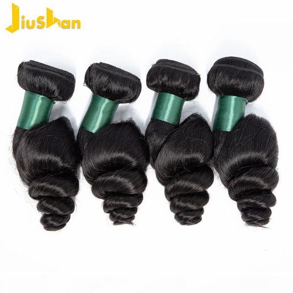 8a grade virgin unprocessed peruvian loose wave 4 bundle deals wet and wavy virgin hair, Black