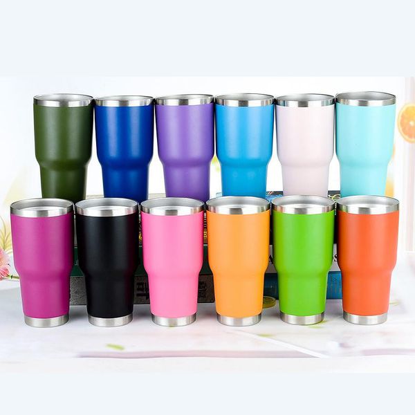 30oz travel mug, power coated stainless steel tumbler, double vacuum insulated tumbler with lid, vehicle portable coffee tumbler cup mug
30oz travel mug, power coated stainless steel tumbler, double vacuum insulated tumbler with lid, vehicle portable coffee tumbler cup mug