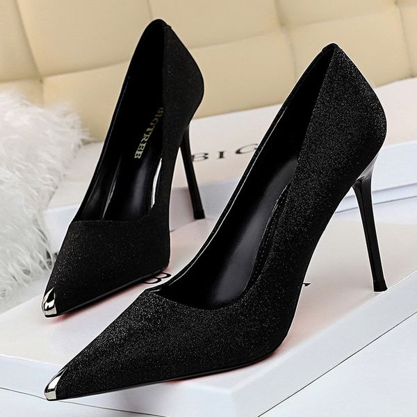 female designer brand new fashion high heels women shoes metal pumps banquet shoes women wedding party high heels, Black
female designer brand new fashion high heels women shoes metal pumps banquet shoes women wedding party high heels, Black