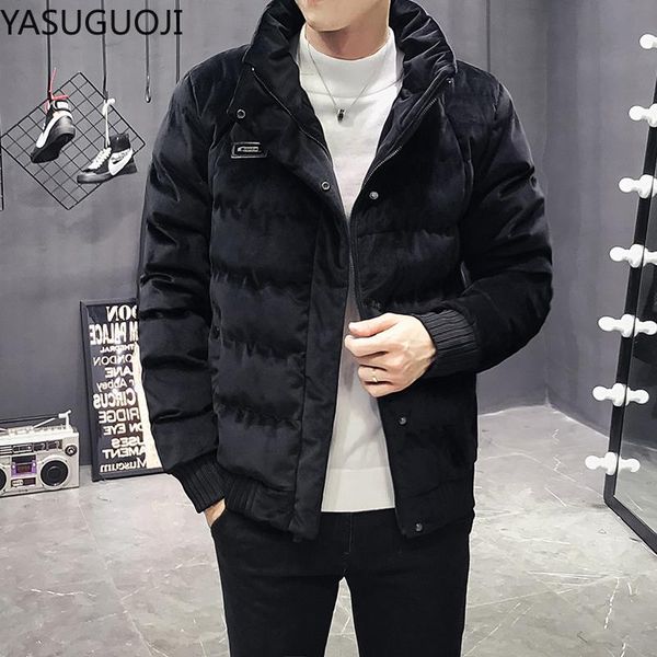 men's down & parkas yasuguoji wear cotton padded jacket corduroy bread slim fit stand collar zipper winter warm coat men, Black
men's down & parkas yasuguoji wear cotton padded jacket corduroy bread slim fit stand collar zipper winter warm coat men, Black