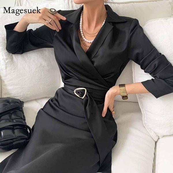 elegant french style notched suit dress cross lace up high waist women dress glossy office lady black long vestidos 12799, Black;gray
elegant french style notched suit dress cross lace up high waist women dress glossy office lady black long vestidos 12799, Black;gray