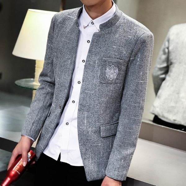 new 2021 fashion stand collar men blazer slim fit mens blazer jacket costume homme men's clothing plus size m-5xl 4-colors /xf18, White;black
new 2021 fashion stand collar men blazer slim fit mens blazer jacket costume homme men's clothing plus size m-5xl 4-colors /xf18, White;black