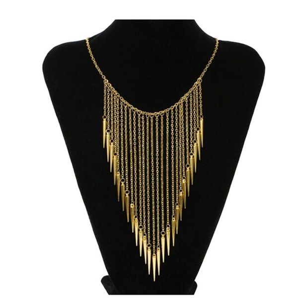 vintage necklaces fashion rivet long tassel collar jewelry women accessories for gift party women, Silver
vintage necklaces fashion rivet long tassel collar jewelry women accessories for gift party women, Silver