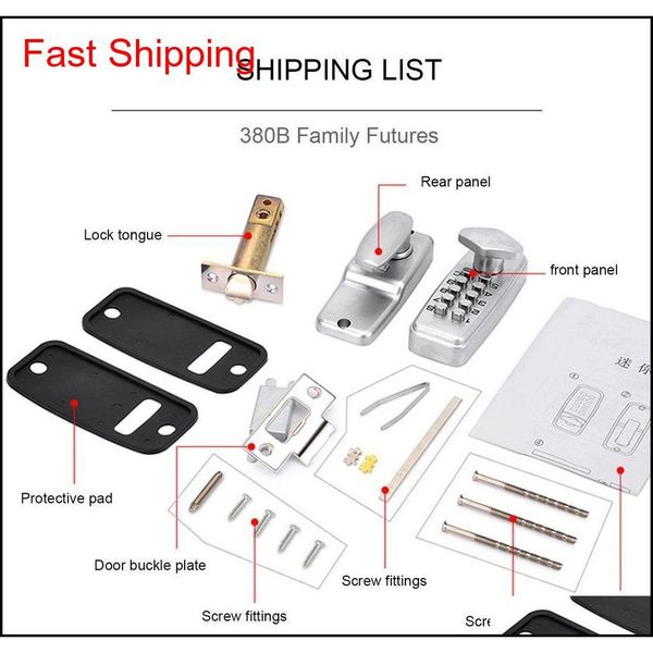 380b digital password door lock mechanical code keyless entry door lock waterproof generation password qylqkv dh_seller2010
380b digital password door lock mechanical code keyless entry door lock waterproof generation password qylqkv dh_seller2010
