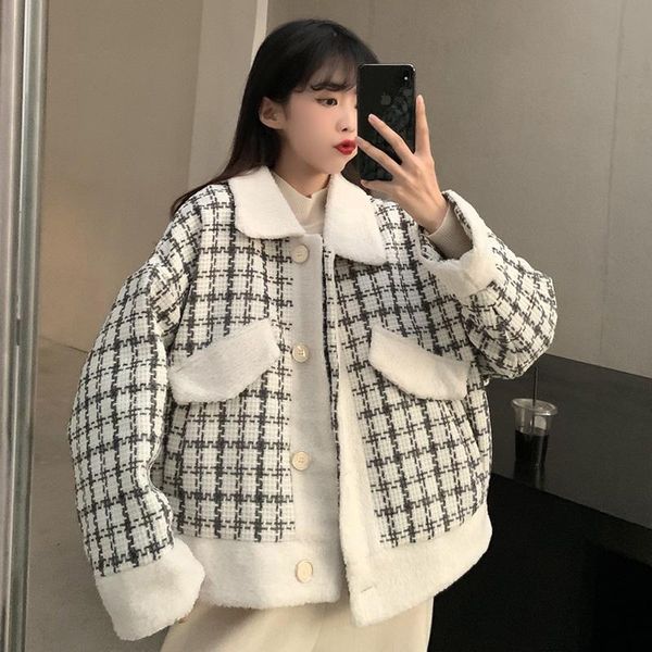 women's wool & blends autumn and winter 2021 ins design feel lattice salt coat lazy wind clip cotton cardigan minority dress woman, Black
women's wool & blends autumn and winter 2021 ins design feel lattice salt coat lazy wind clip cotton cardigan minority dress woman, Black