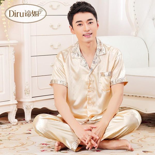 men's sleepwear silk pajama 2pcs homewear long pant suit male plus size nightwear short sleeve nightsuit1, Black;brown
men's sleepwear silk pajama 2pcs homewear long pant suit male plus size nightwear short sleeve nightsuit1, Black;brown