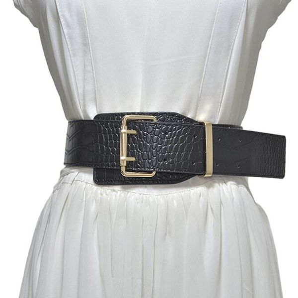 womens lady vintage wide waist belt faux leather stretch gold buckle casual black red punk waistband party dress waist belts, Black;brown
womens lady vintage wide waist belt faux leather stretch gold buckle casual black red punk waistband party dress waist belts, Black;brown