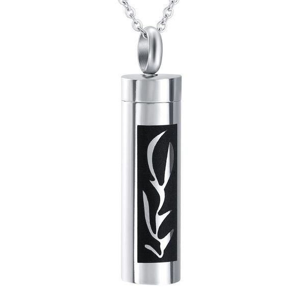 chains ijd2174 stainless steel black pattern cylinder cremation necklace for ashes urn memorial keepsake pendant jewelry, Silver
chains ijd2174 stainless steel black pattern cylinder cremation necklace for ashes urn memorial keepsake pendant jewelry, Silver
